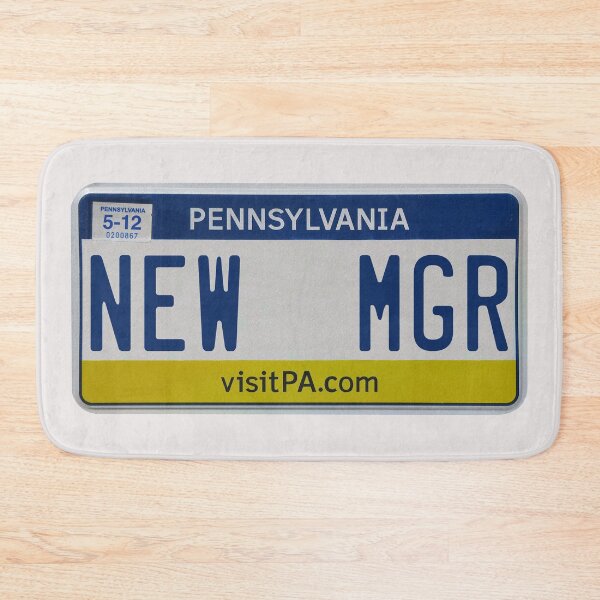 Item preview, NEW MGR - Creed Bratton New Manager License Plate designed and sold by ApparelFactory.
