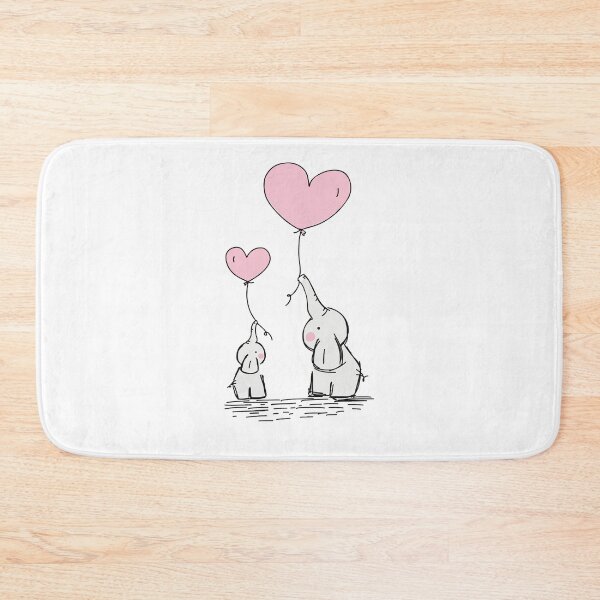 Item preview, Baby and parent elephant with heart designed and sold by jozefds.