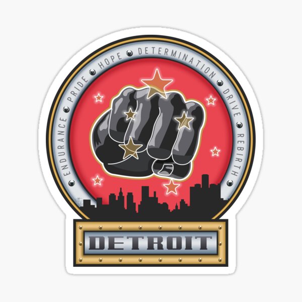 Joe Louis Detroit Pride Power Punch Sticker