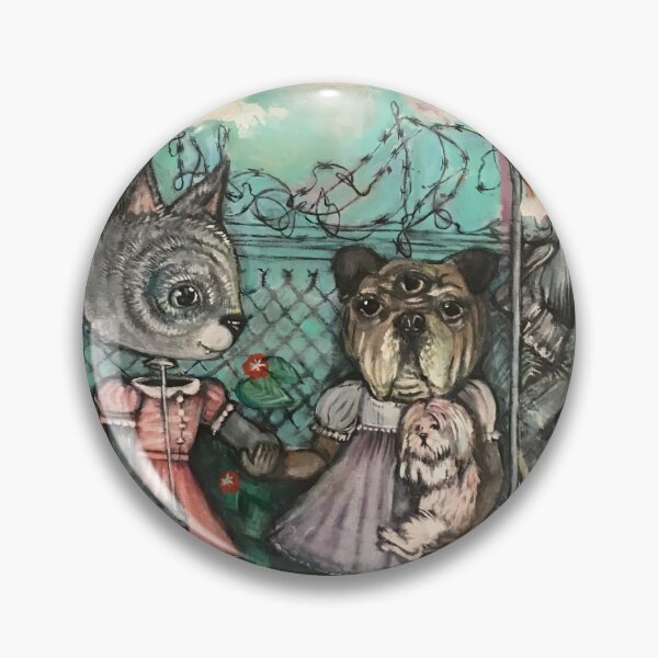 Item preview, Lowbrow Illustration Rainbow Cat Dog Fine Art designed and sold by Mutantland.