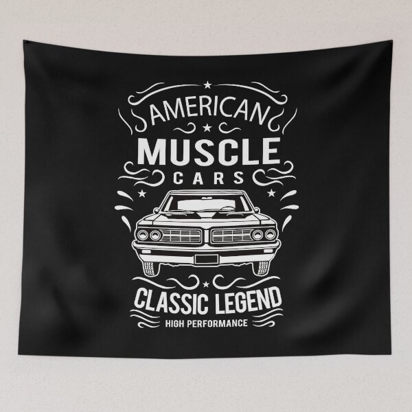 Item preview, American Muscle Cars Retro Rockabilly Style Classic Car Rock and Roll designed and sold by MemphisCenter.