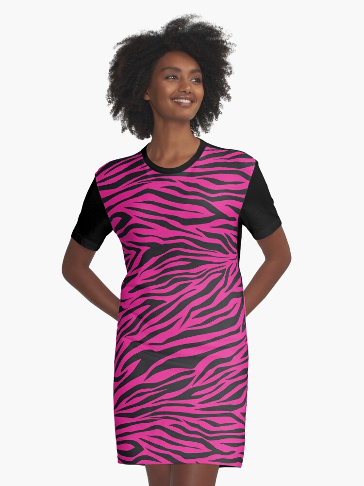 Pink zebra sale print dress