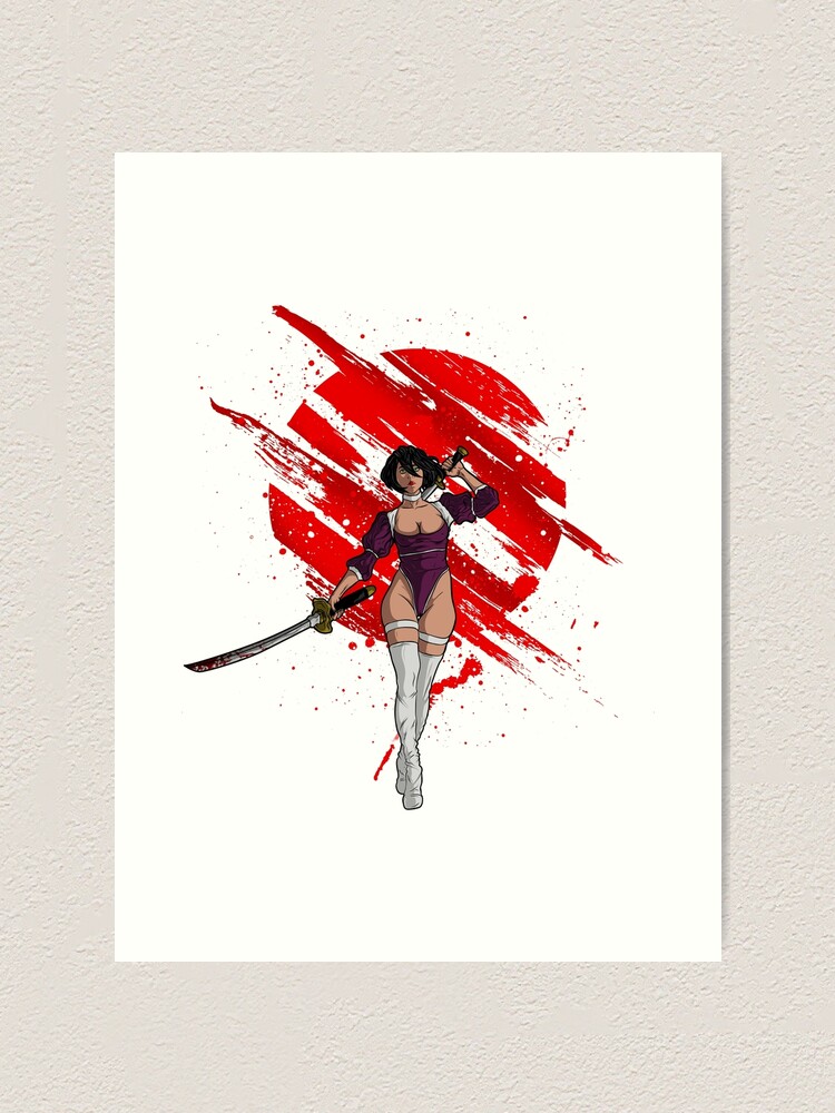 Samurai Girl Art Print By Swiro Redbubble