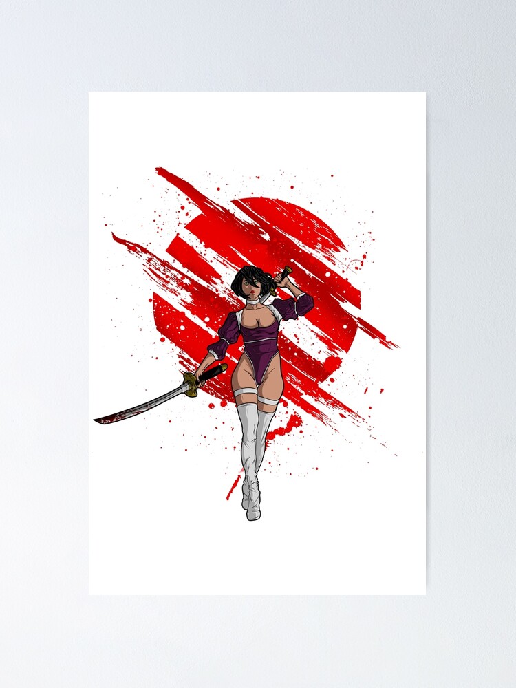 Samurai Girl Poster By Swiro Redbubble Samurai Girl Poster By Swiro Redbubble
