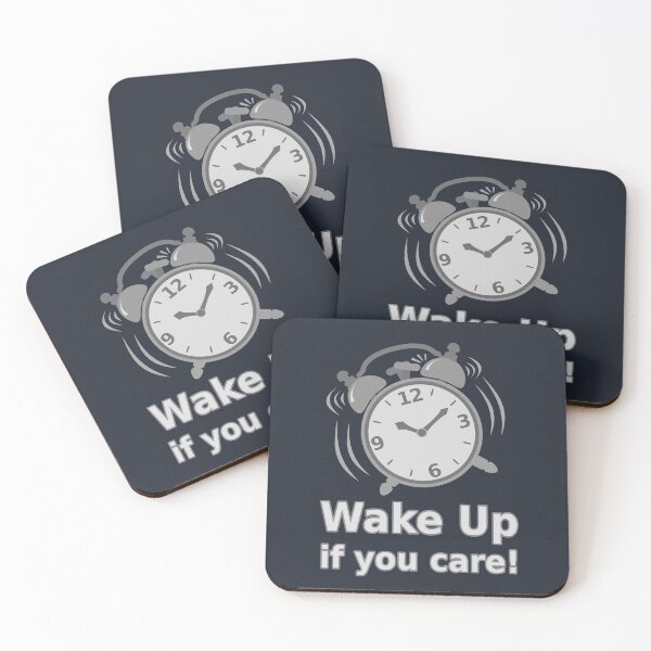 Item preview, Wake Up if you care! (gray var) designed and sold by tuzlay.