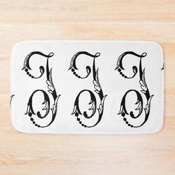 Item preview, Antique Black and White Monogram J designed and sold by Vintage-TM.
