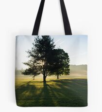 Sun Rise Through the Trees, Cades Cove, Smoky Mountain National Park Tote Bag