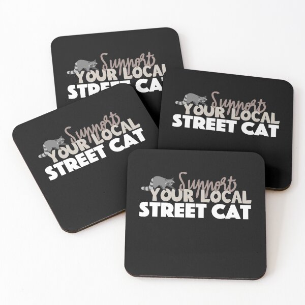 Item preview, Support your local street cat funny cute animal raccoon gift designed and sold by Tee-md93.