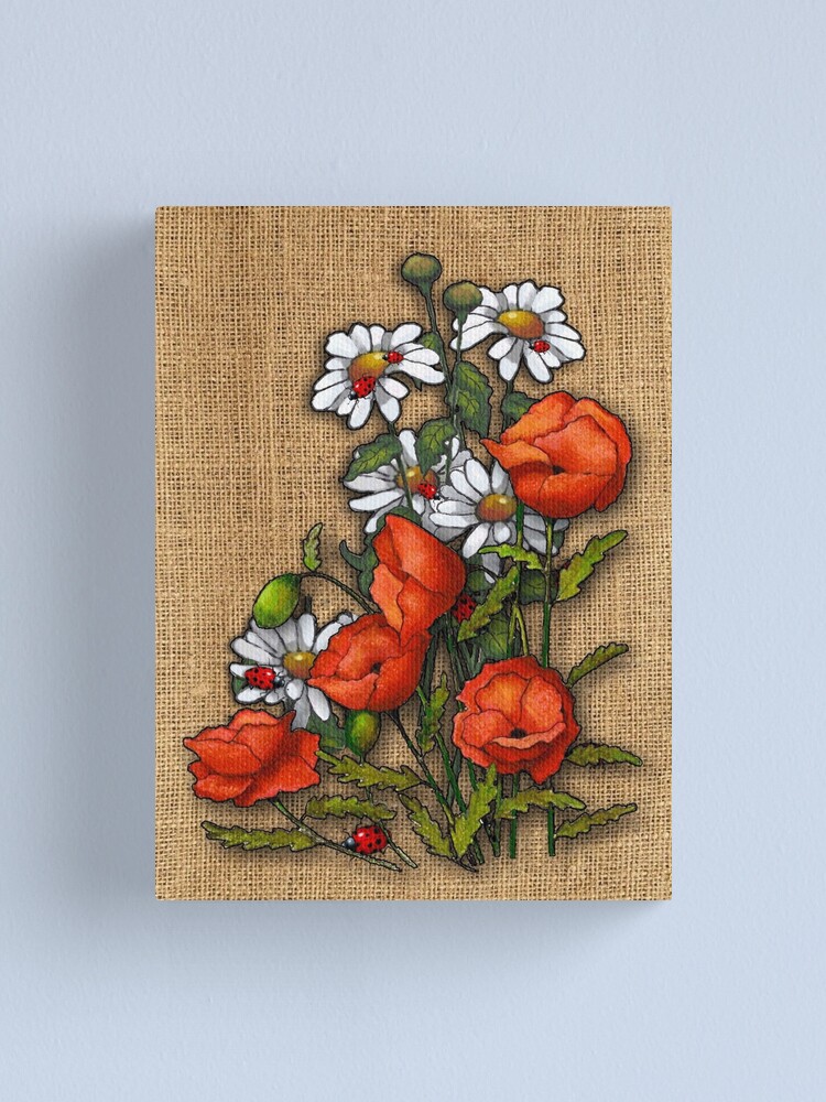 painting on burlap canvas