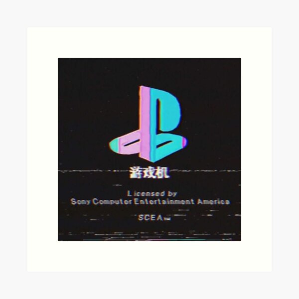 Aperçu de l'œuvre Vapor Wave Playstation Fan Art créée et vendue par SickStreetwear.
