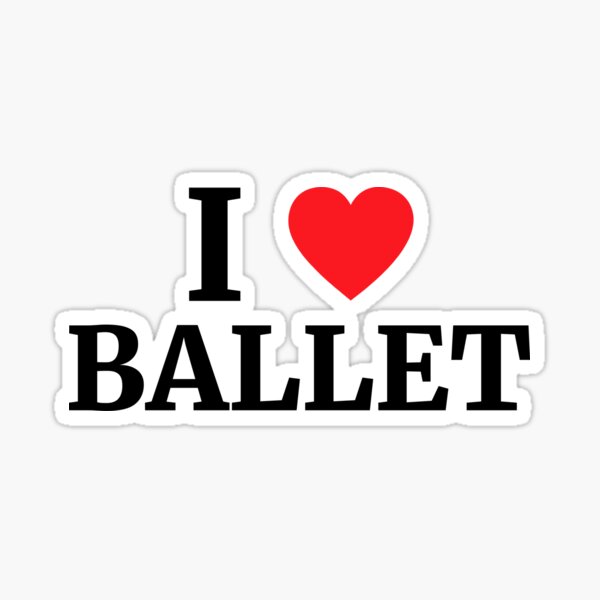 Item preview, I Love Ballet Heart  designed and sold by Vanover Designs.