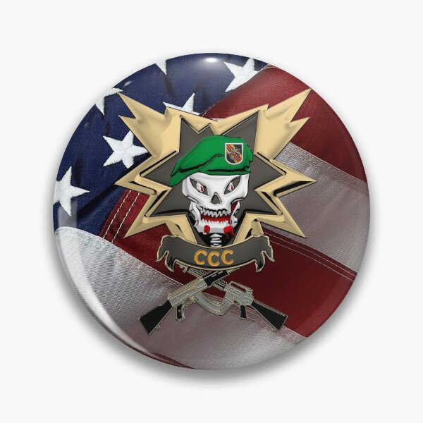 Item preview, Command and Control Central - MACV-SOG CCC Patch over American Flag designed and sold by Serge Averbukh Art Studio.