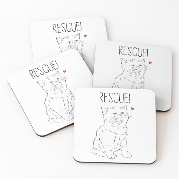 Item preview, Rescue Kitten, Rescue Cats, Adopt Don't Shop designed and sold by Furkid Studio.