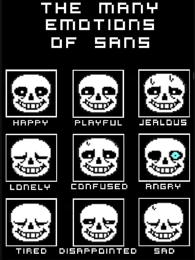 The Many Emotions Of Sans - Undertale by CaptainSpidey99