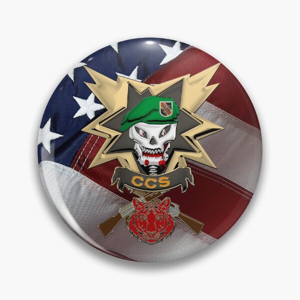 Item preview, Command and Control South - MACV-SOG CCS Patch over American Flag designed and sold by Serge Averbukh Art Studio.