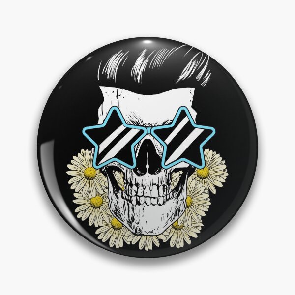 Item preview, Skull with Glasses and Flowers... designed and sold by nellylebrun.