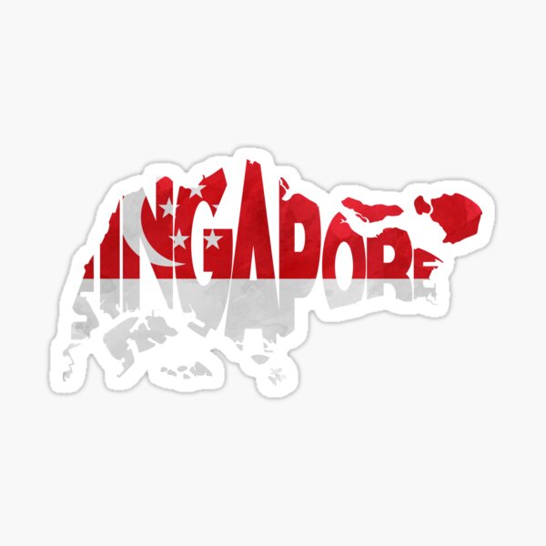 Artikel-Vorschau von Singapur Typografische Karte Flagge, designt und verkauft von A Deniz Akerman.