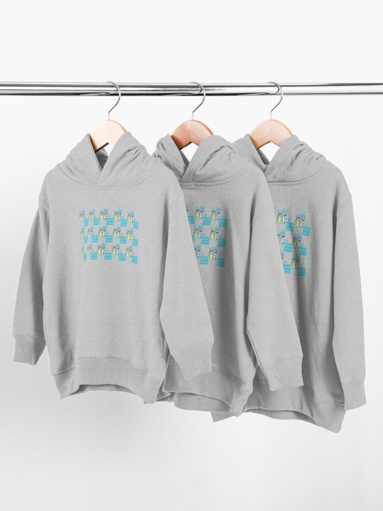 Alternate view of Rick and Morty Pattern Toddler Pullover Hoodie