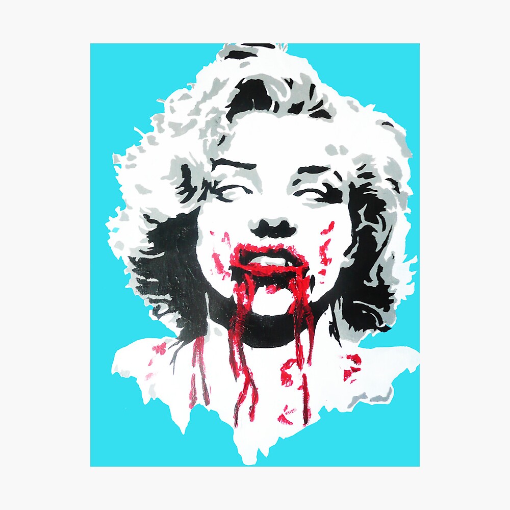 Zombie Marylin 2024 Monroe 9x12 Original Artwork