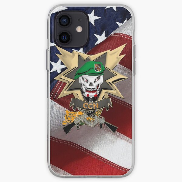 Command and Control North - MACV-SOG CCN Patch over American Flag iPhone Soft Case
