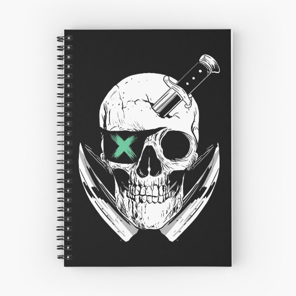 Item preview, Skull with knife designed and sold by nellylebrun.
