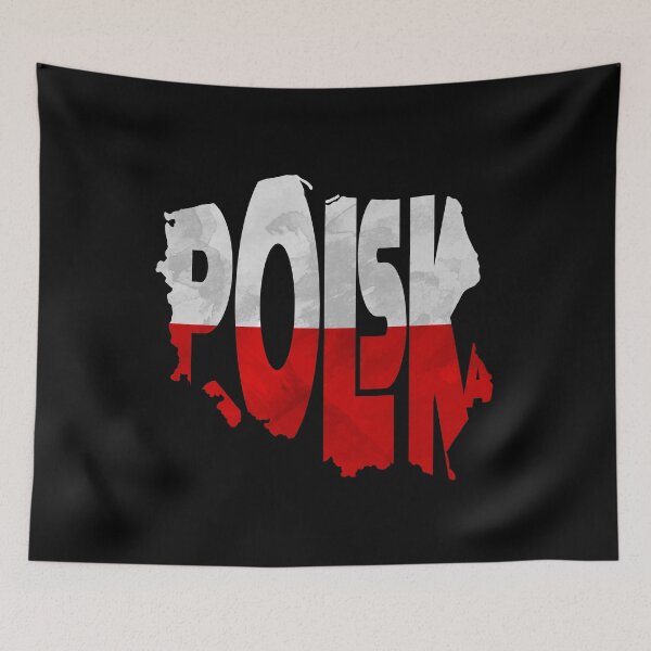 Item preview, Poland Typographic Map Flag designed and sold by A Deniz Akerman.