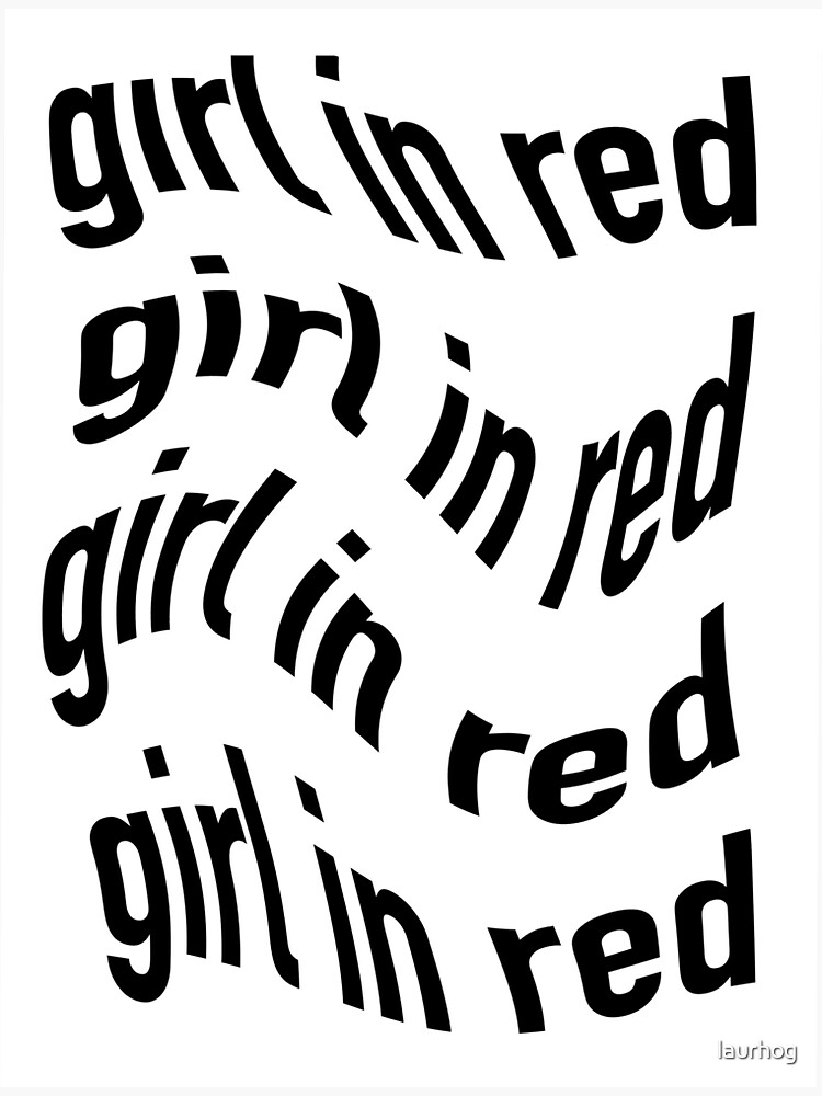 "girl in red" Sticker for Sale by laurhog Redbubble