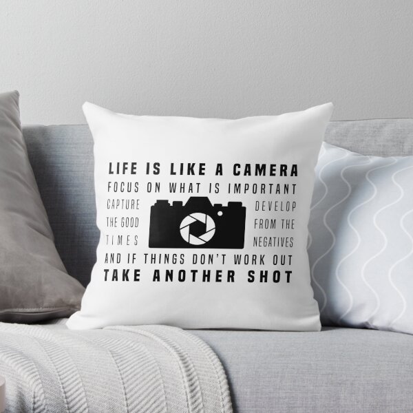 Life is Like a Camera Throw Pillow