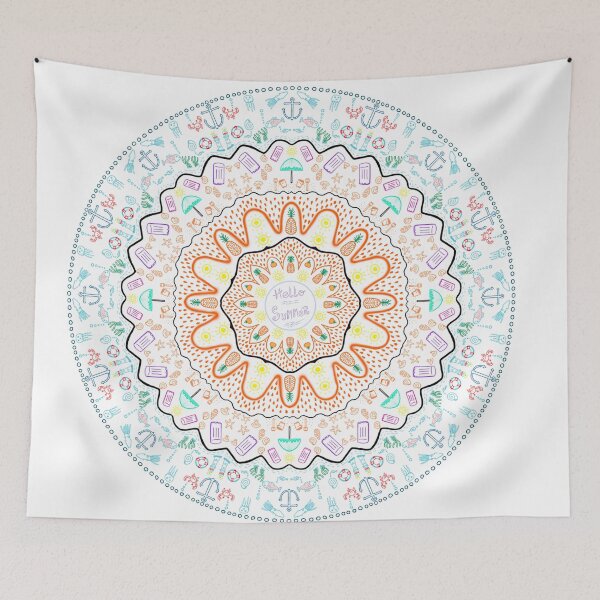 Item preview, Summer Mandala designed and sold by Nago-WhiteFont.