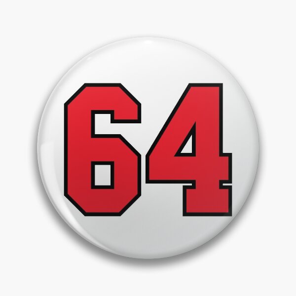 Item preview, 64 Sports Jersey Sixty Four Red Number Black designed and sold by infrontofyou.