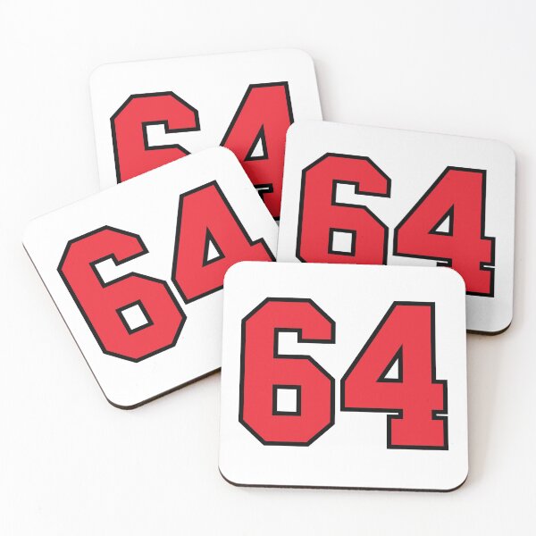 Item preview, 64 Sports Jersey Sixty Four Red Number Black designed and sold by infrontofyou.