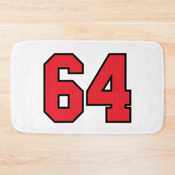Item preview, 64 Sports Jersey Sixty Four Red Number Black designed and sold by infrontofyou.