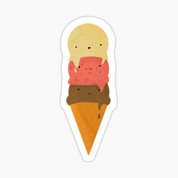 Neapolitan Ice Cream Sticker