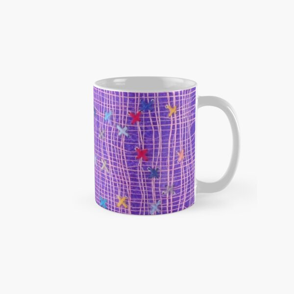 Grid - Abstract Art Work With Stitching Classic Mug