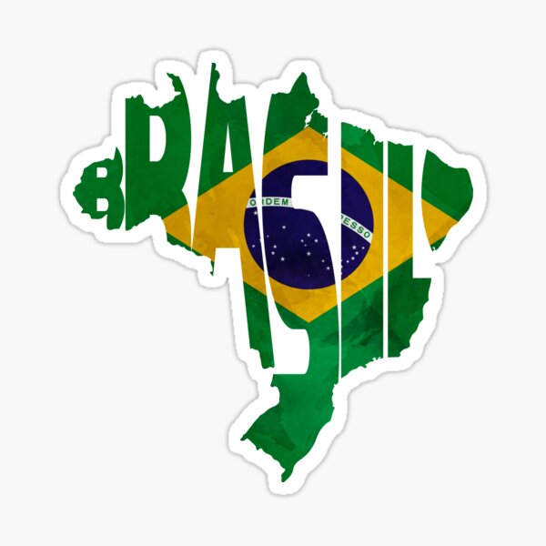 Artikel-Vorschau von Brasilien Typografische Karte Flagge, designt und verkauft von A Deniz Akerman.