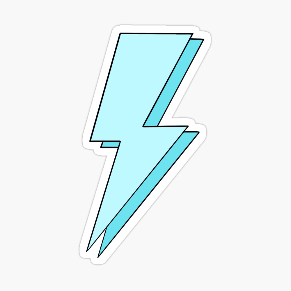 blue lightning bolt design 