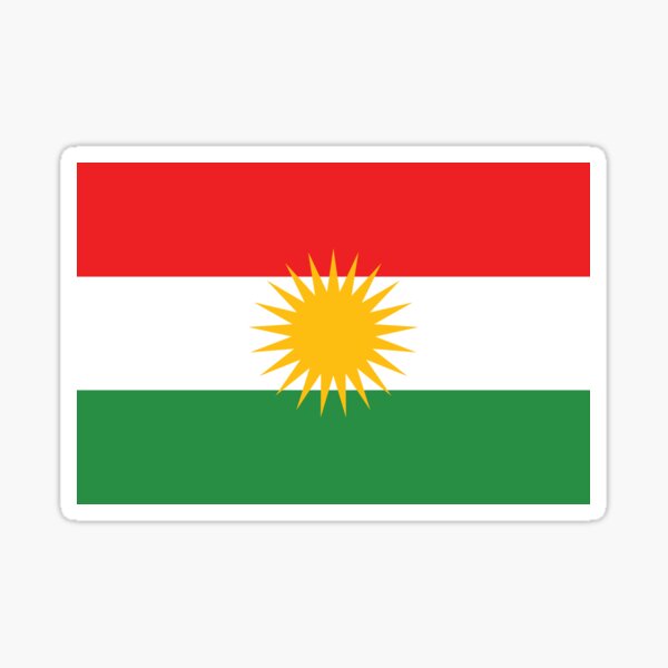 Kurdistan kurdisch Flagge Fahne Kurden YPG Afrin Sticker