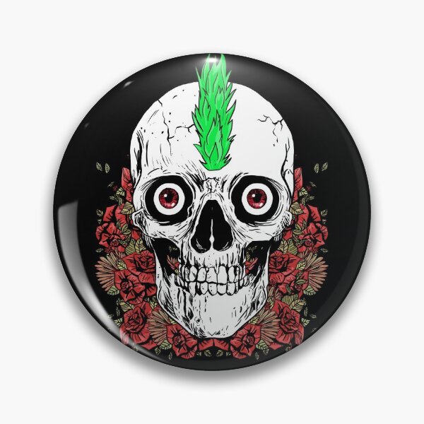 Item preview, Punk Skull and Flowers designed and sold by nellylebrun.