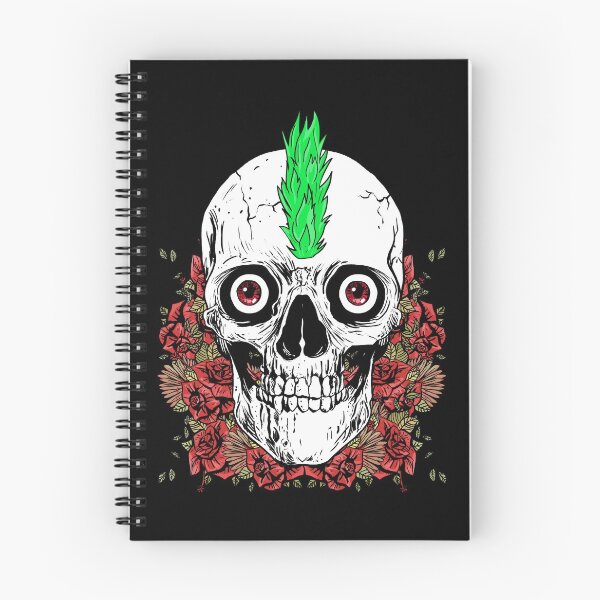 Item preview, Punk Skull and Flowers designed and sold by nellylebrun.