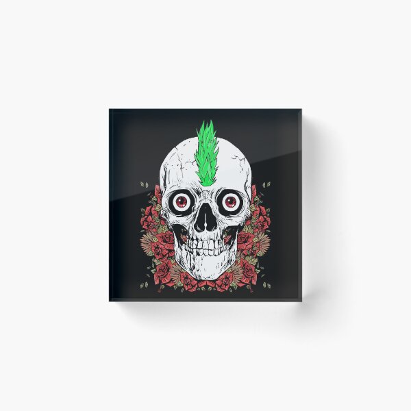 Item preview, Punk Skull and Flowers designed and sold by nellylebrun.