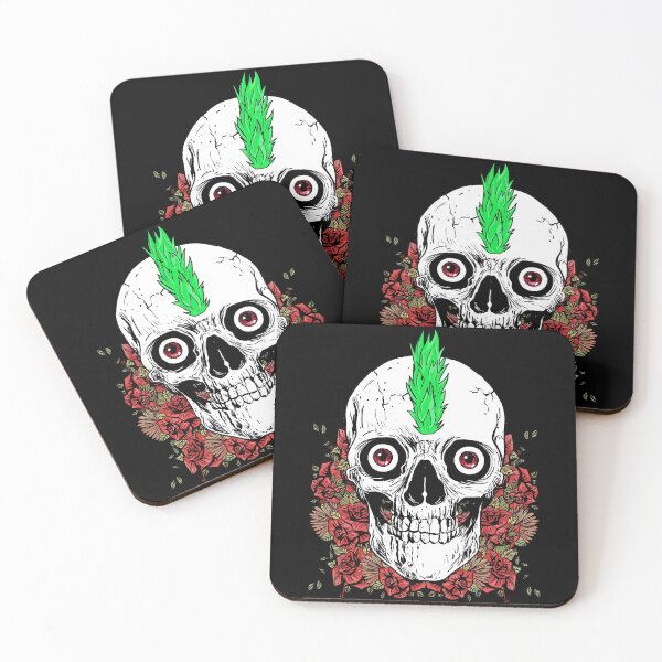Item preview, Punk Skull and Flowers designed and sold by nellylebrun.