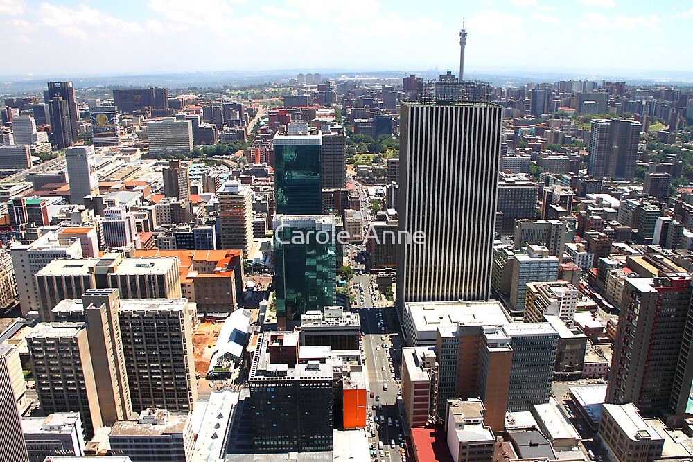 "Downtown Johannesburg with Reflective Facades, South Africa" by Carole