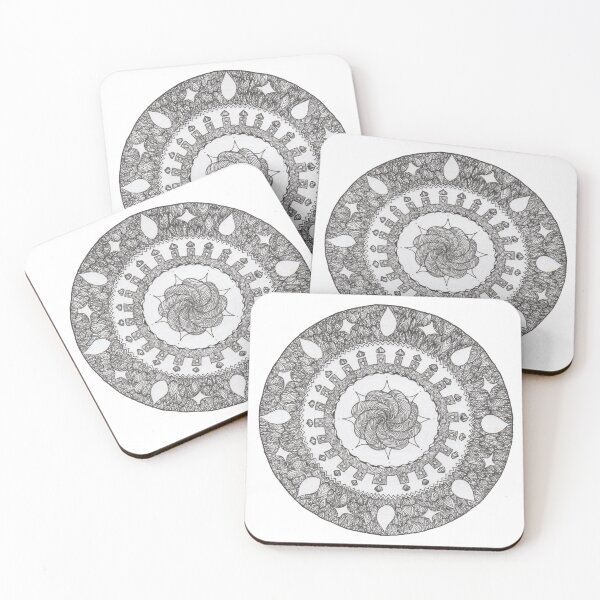 Item preview, Succulents and Shells Mandala designed and sold by liannabow.