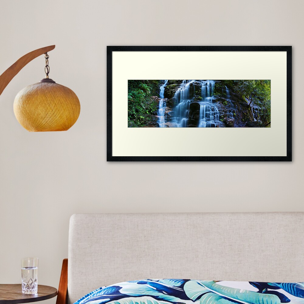 Sylvia Falls, Blue Mountains, New South Wales, Australia Framed Art Print