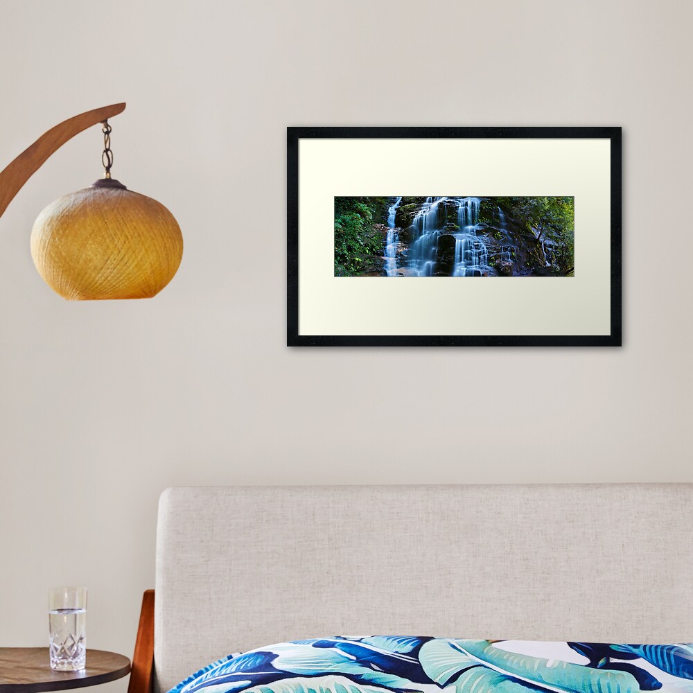 Sylvia Falls, Blue Mountains, New South Wales, Australia Framed Art Print