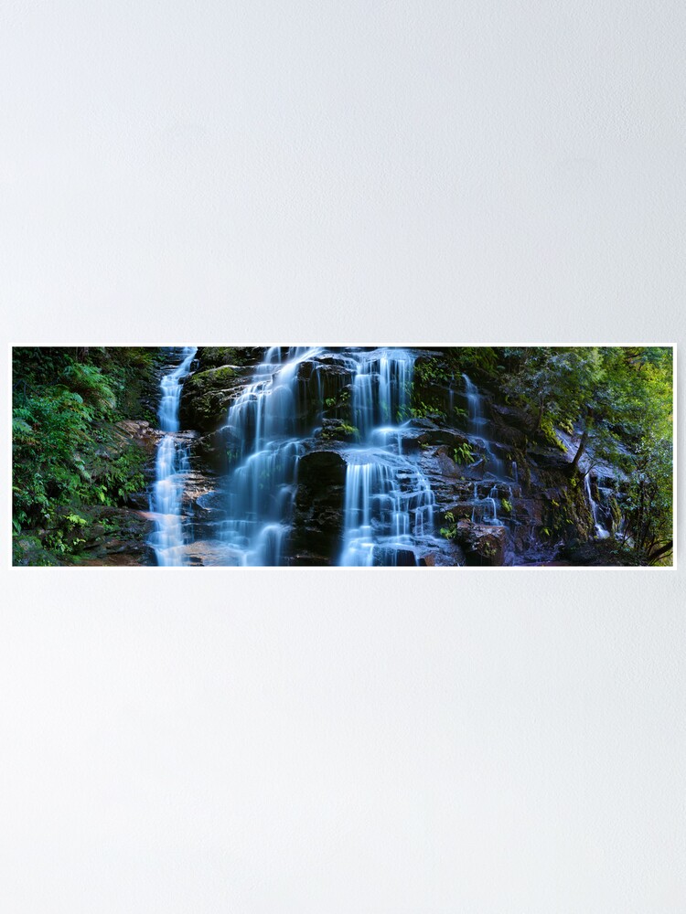 Alternate view of Sylvia Falls, Blue Mountains, New South Wales, Australia Poster