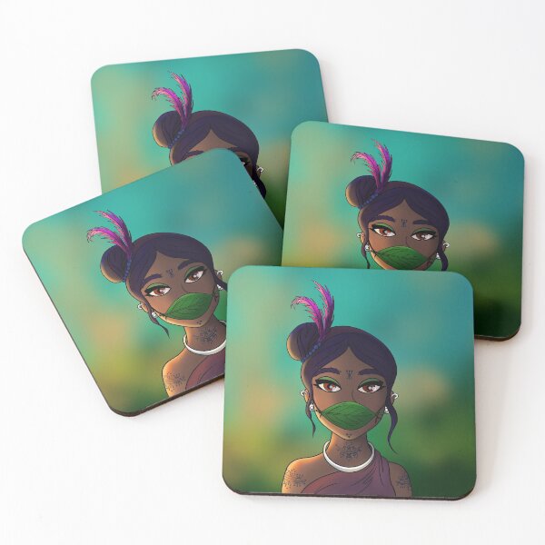 Item preview, Adivasi woman digital painting  Adivasi woman with  gudna tattoo designed and sold by nikhilmishra.