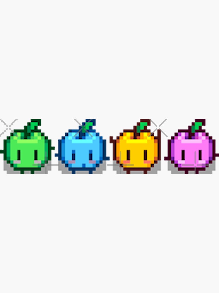 Aperçu 3 sur 3. Sticker avec l'œuvre Peluche Junimo Stardew Valley créée et vendue par r9440.