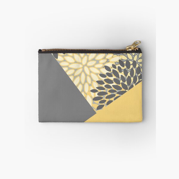 Item preview, Floral Abstract Art, Yellow and Gray designed and sold by meggydesigns.