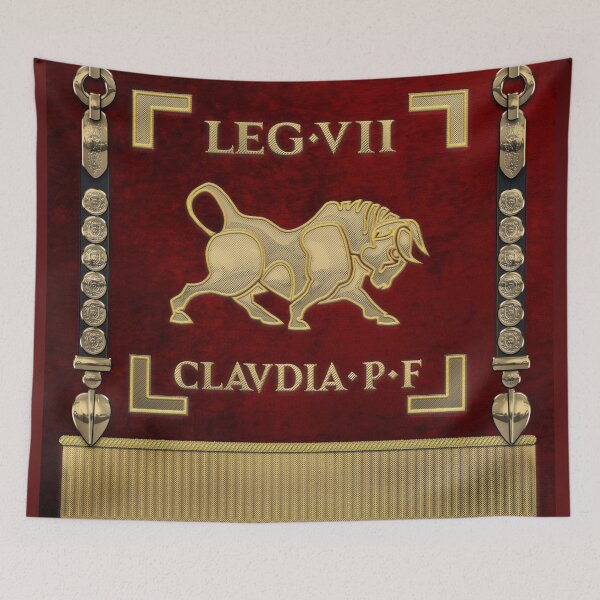Item preview, Standard of the Claudius' Seventh Legion - Vexillum of Legio VII Claudia Pia Fidelis designed and sold by Serge Averbukh Art Studio.
